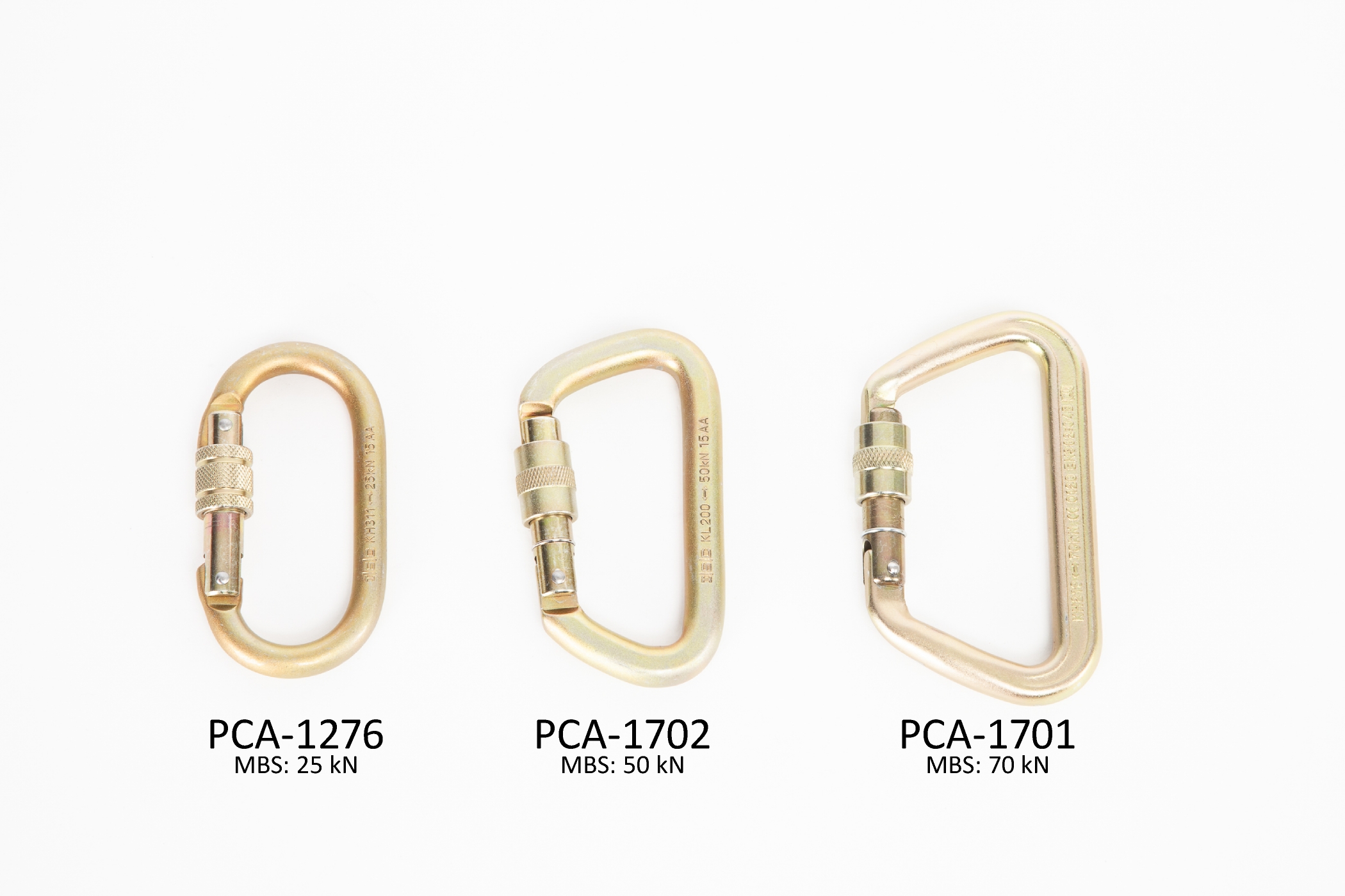 steel locking carabiners