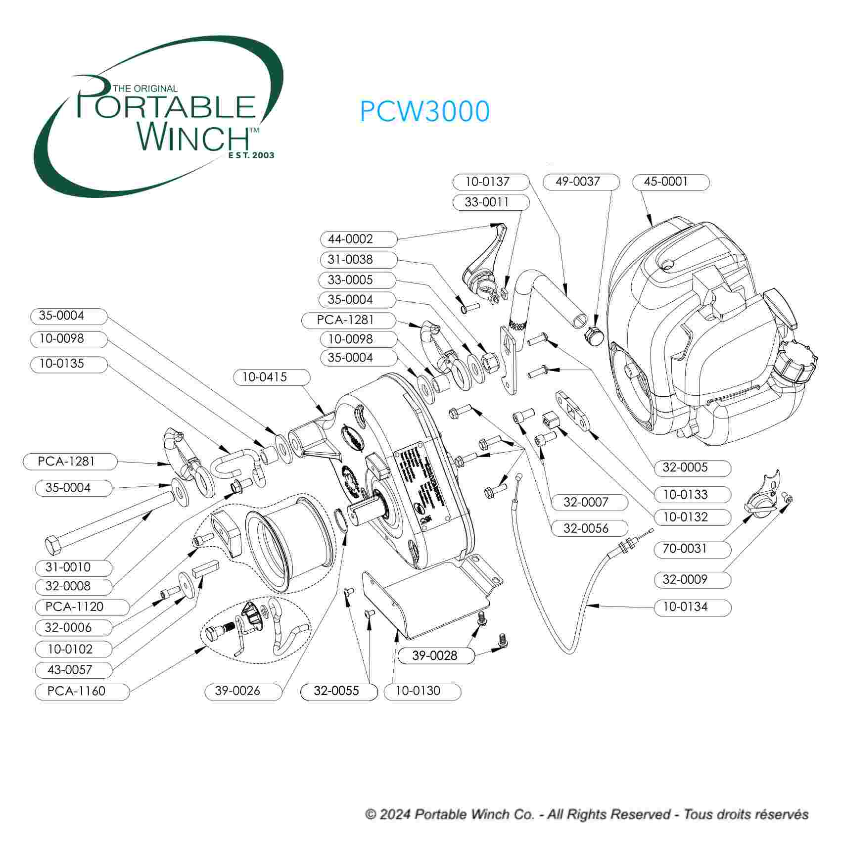 pcw3000 parts